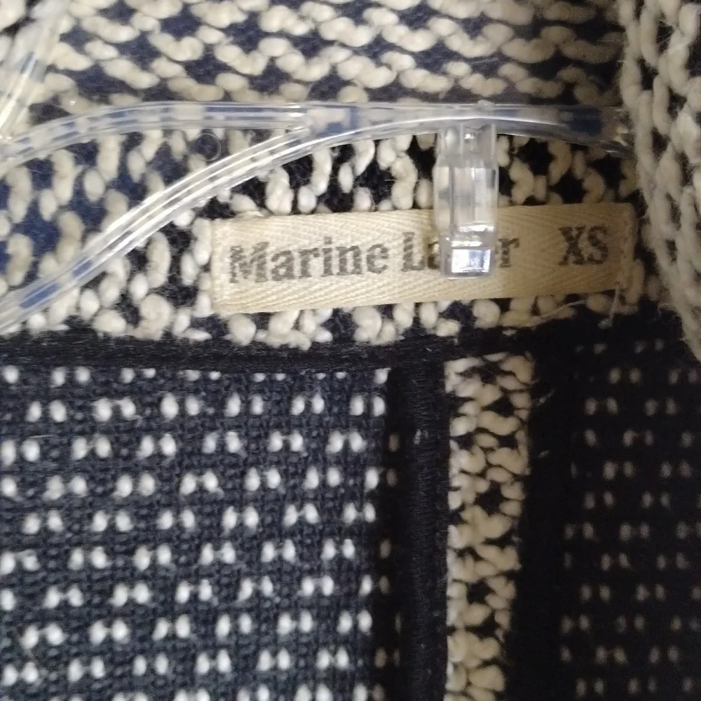 Marine layer Birdseye Blazer in Black/White Contrast sz xs,s
